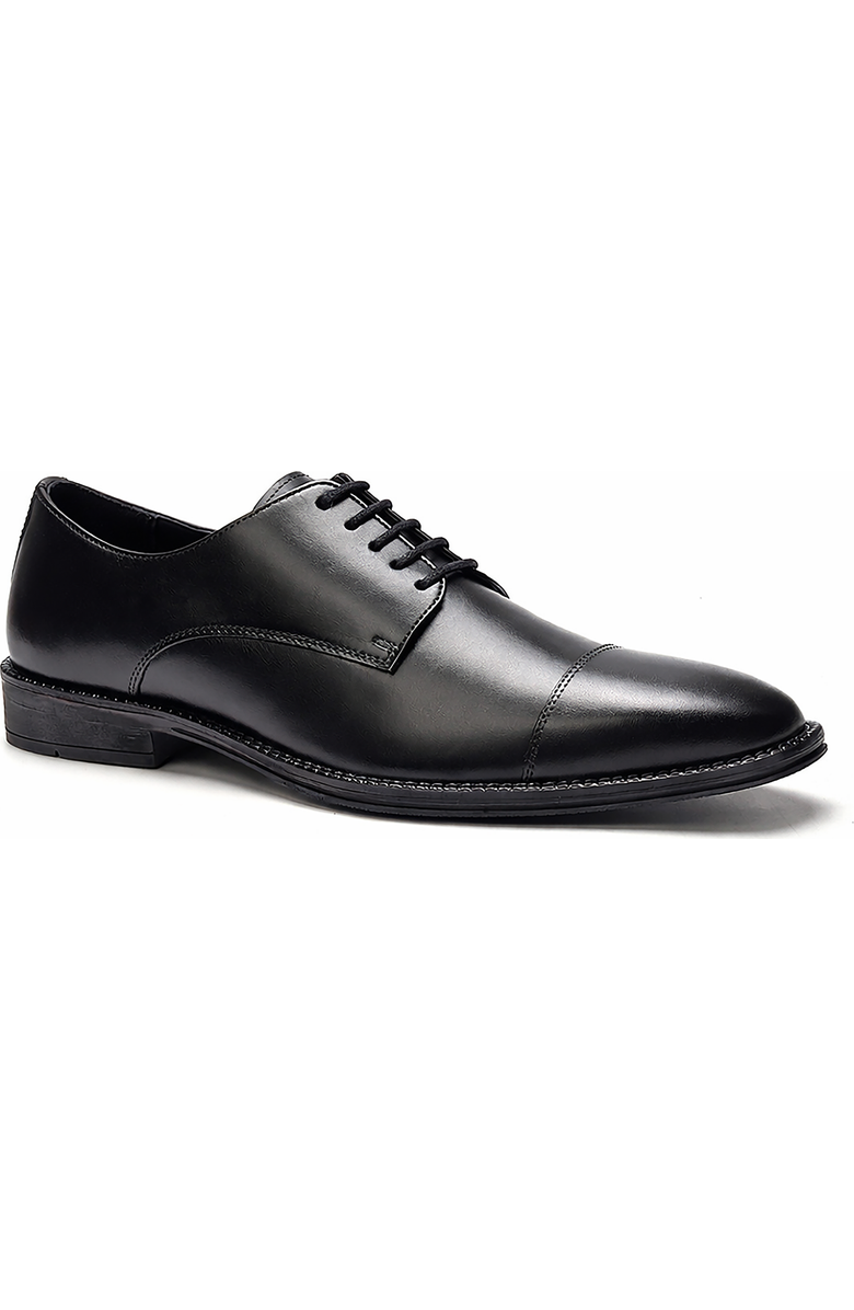 A. Veer Maddox Cap-toe Oxford, Main, color, Black Leather