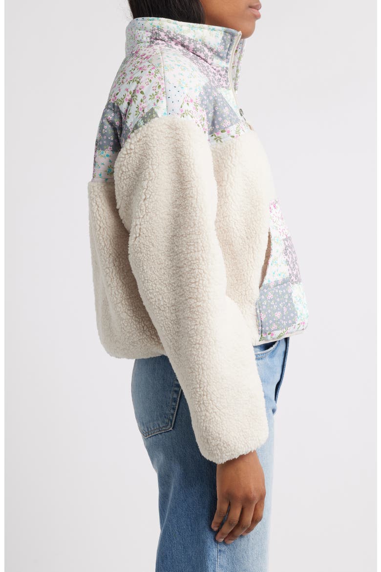 Cozy Quilted Pocket Jacket, Alternate, color, LIGHT BLUE PINK COMBO