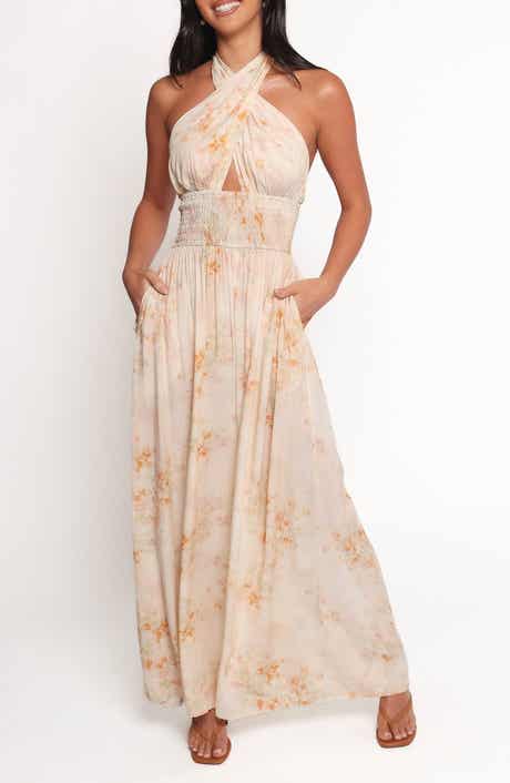 Petal & Pup Lunaria Floral Halter Wide Leg Jumpsuit