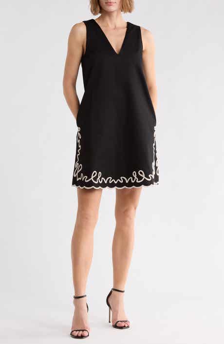 Embroidered Cotton Sleeveless Minidress