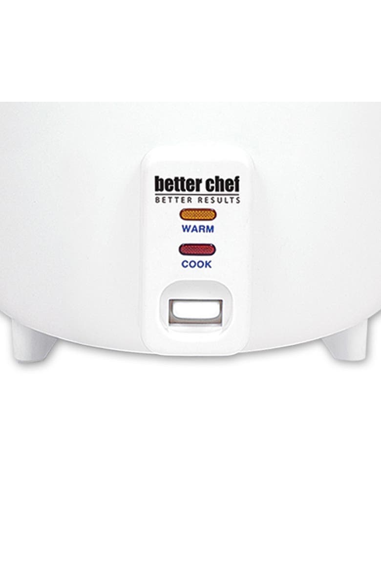 Better Chef 5 Cup Rice Cooker with Food Steamer Attachment, Alternate, color, White