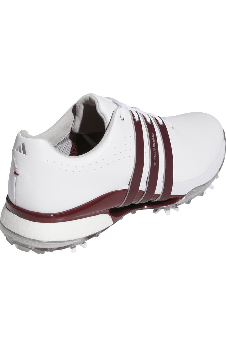 adidas Tour360 24 Golf Shoe, Alternate, color, White/ Maroon/ Iron