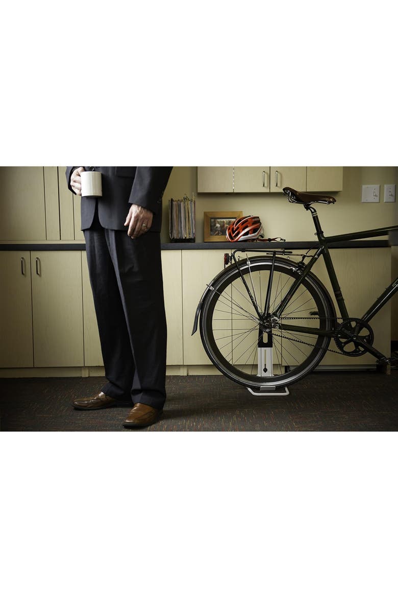Indoor Bicycle Floor Stand with Steel Construction, Alternate, color, Black