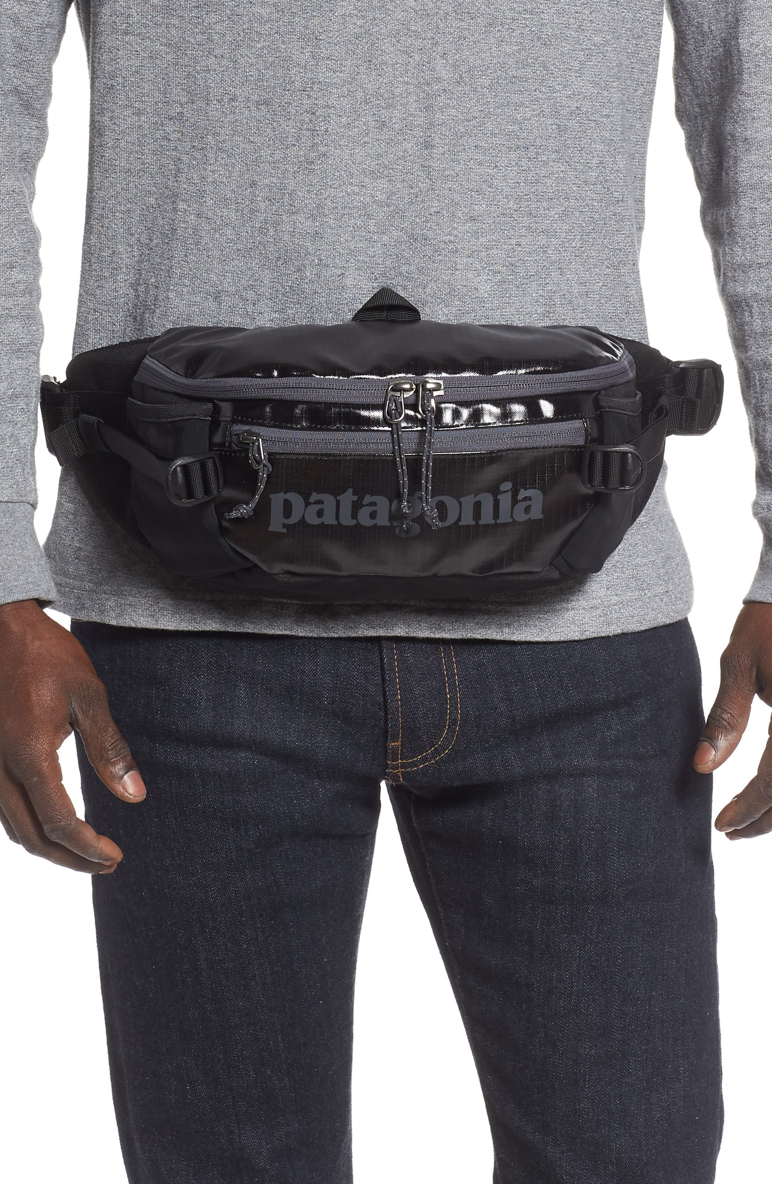 Patagonia Black Hole Recycled Belt Bag, Alternate, color, 