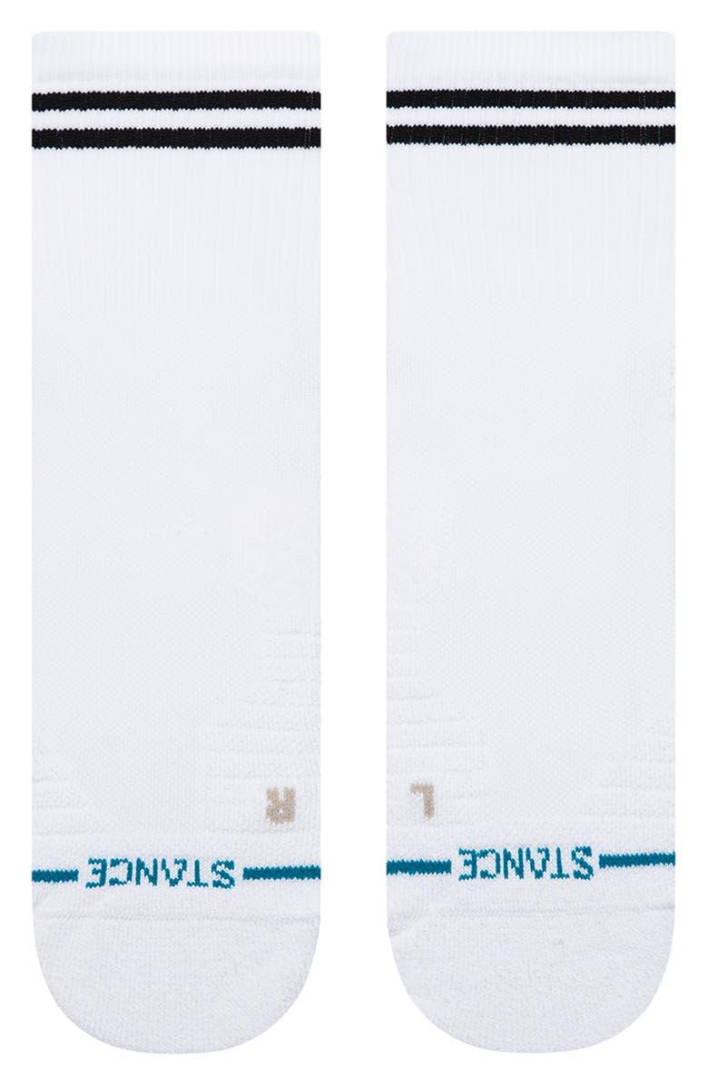 Stance Lined Up Quarter Socks, Alternate, color, White