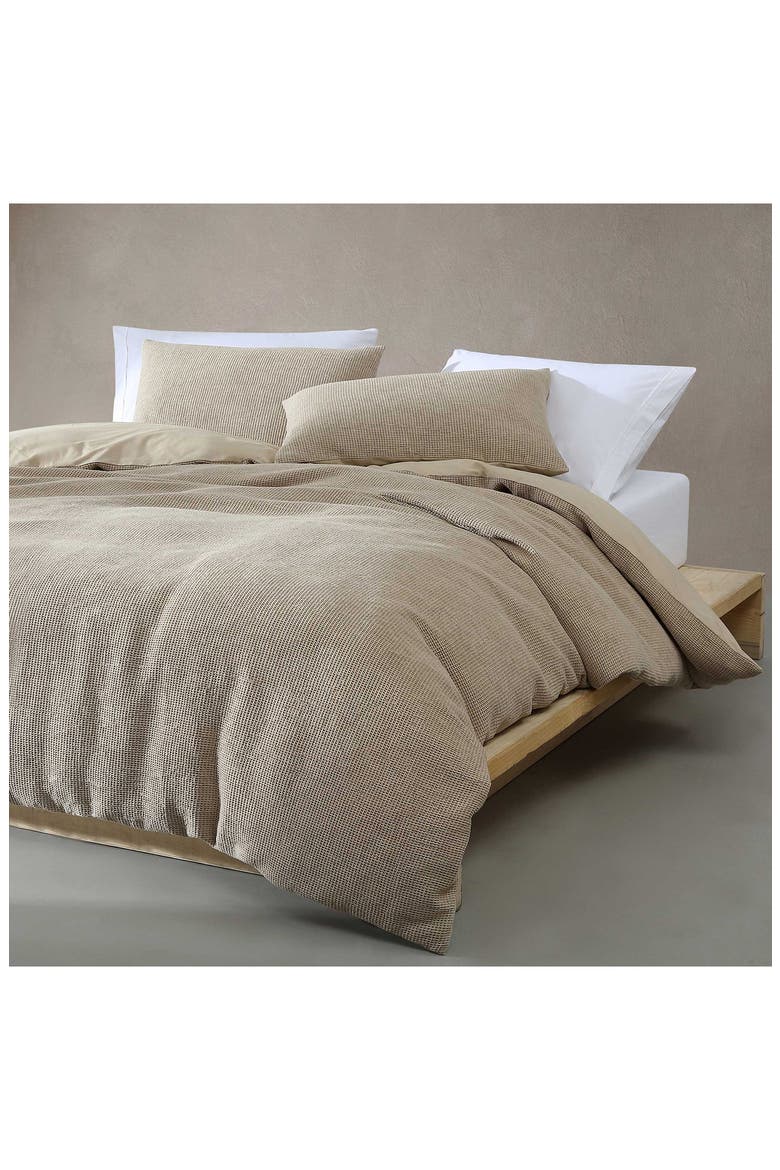Microwaffle Duvet Cover & Sham Set, Alternate, color, FLAX BEIGE