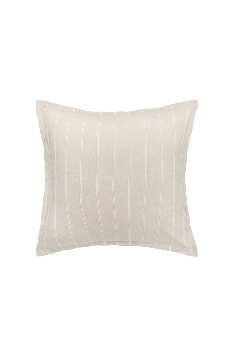 ELISABETH YORK 26" x 26" Revere Natural Cotton Euro Sham - Machine Washable, Main, color, Beige