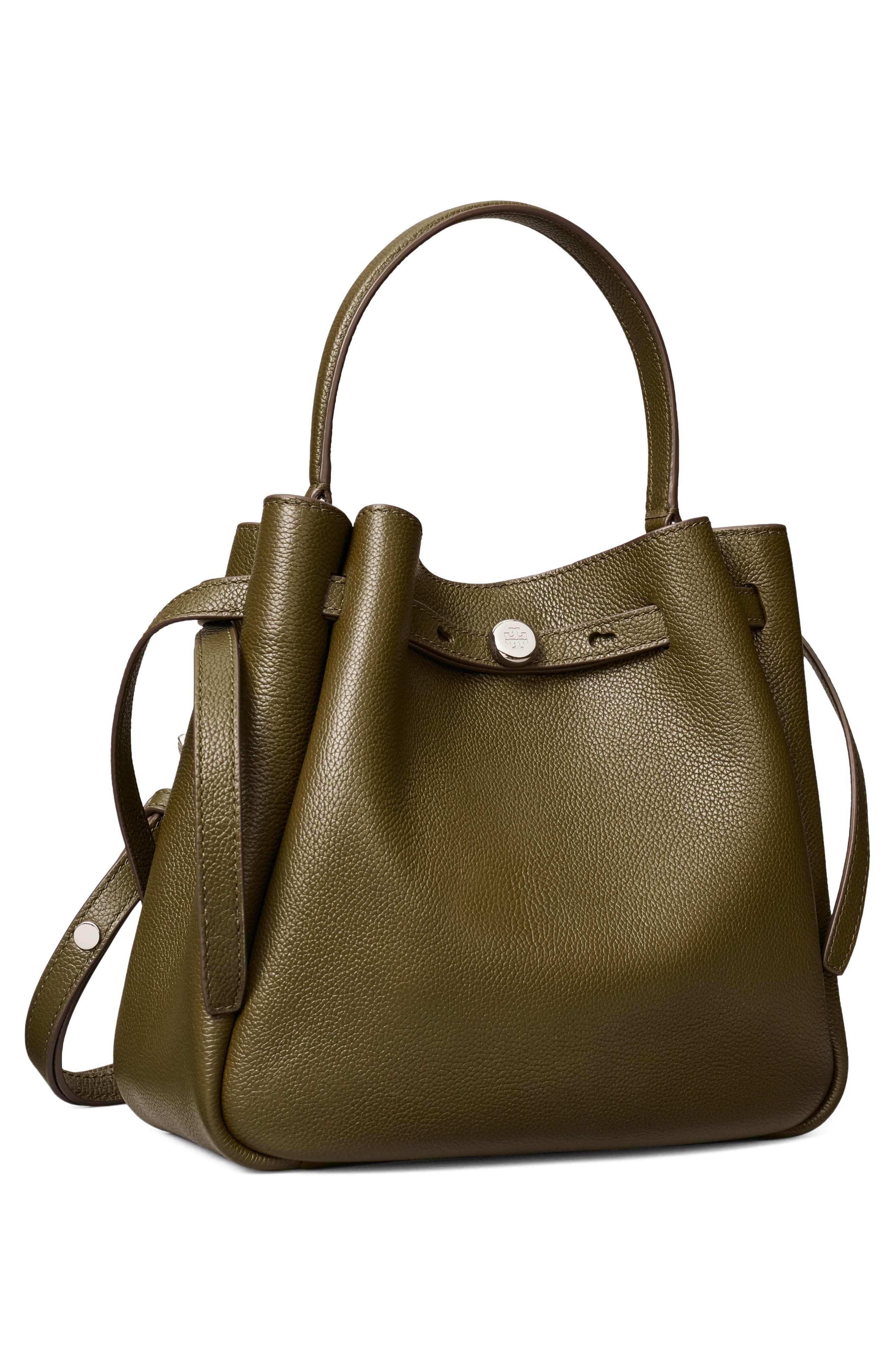 Romy Pebble Leather Bucket Bag, Alternate, color, LECCIO