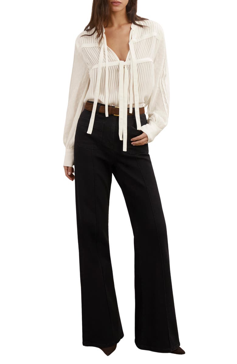 Reiss Josephine Chiffon Top, Alternate, color, Ivory