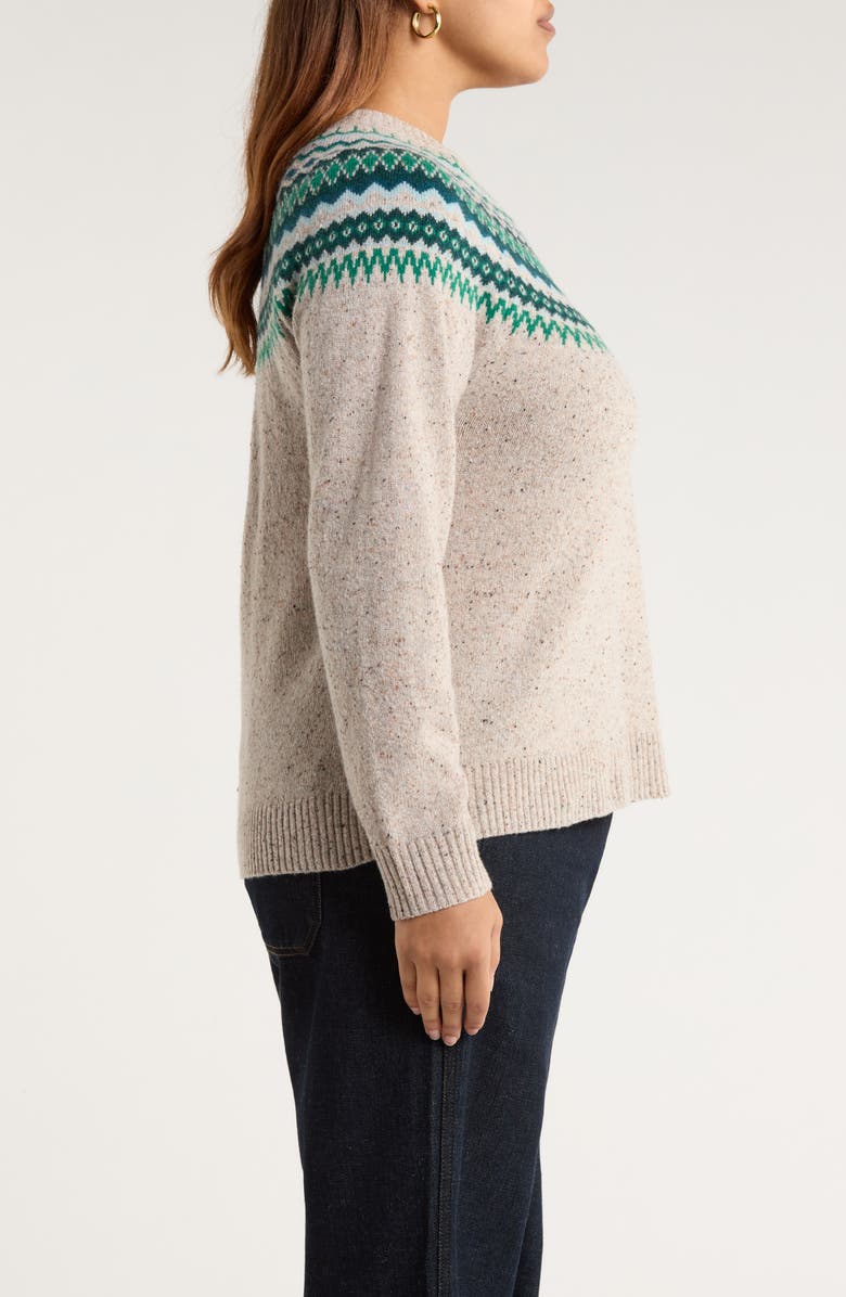 Seasalt Cornwall Gurnard's Head Fair Isle Lambswool Blend Crewneck Sweater, Alternate, color, Windward Aran Multi