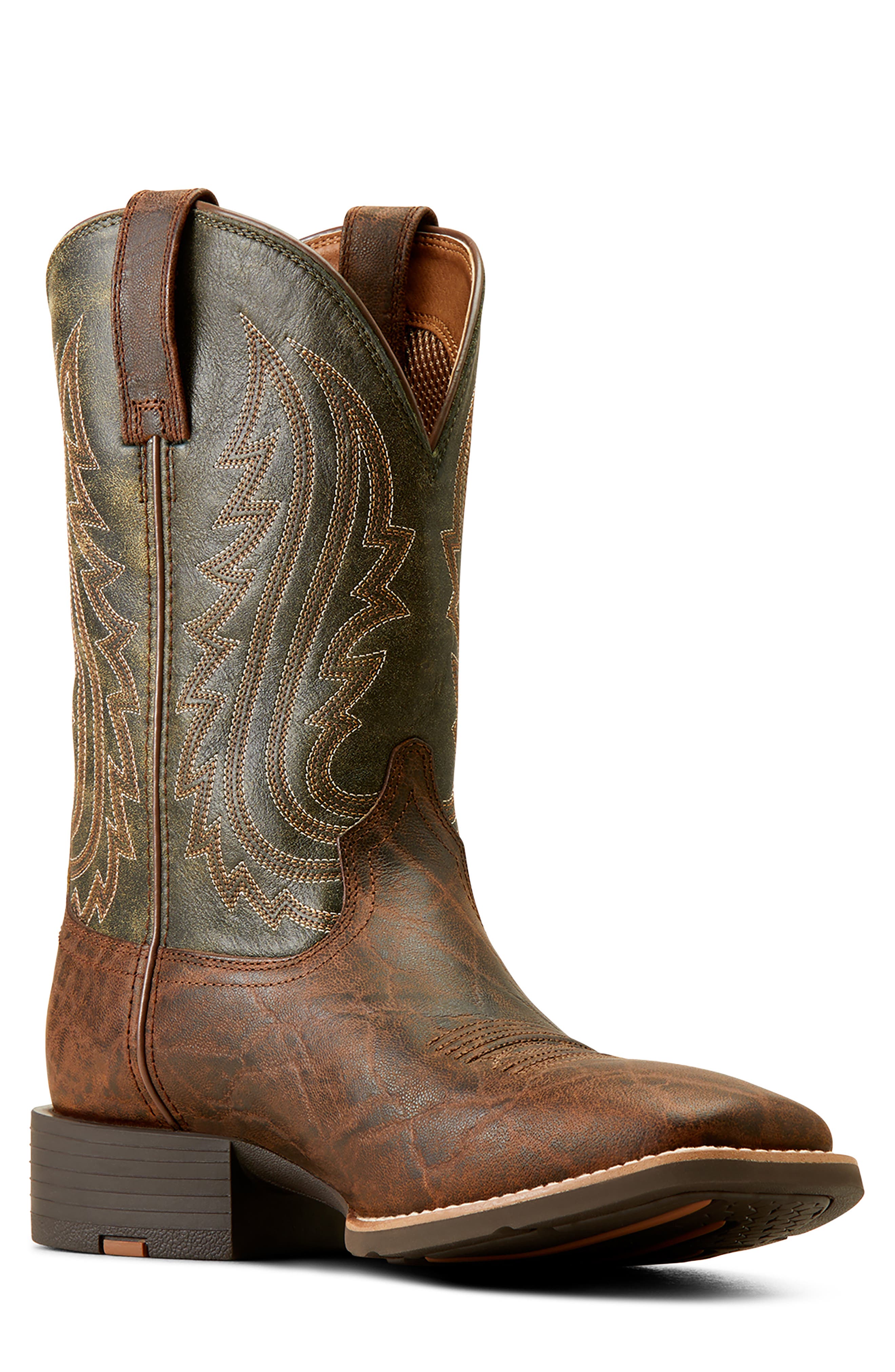 Sport Big Country Wide Square Toe Cowboy Boot, Alternate, color, MAHOGANY ELEPHANT/FOREST