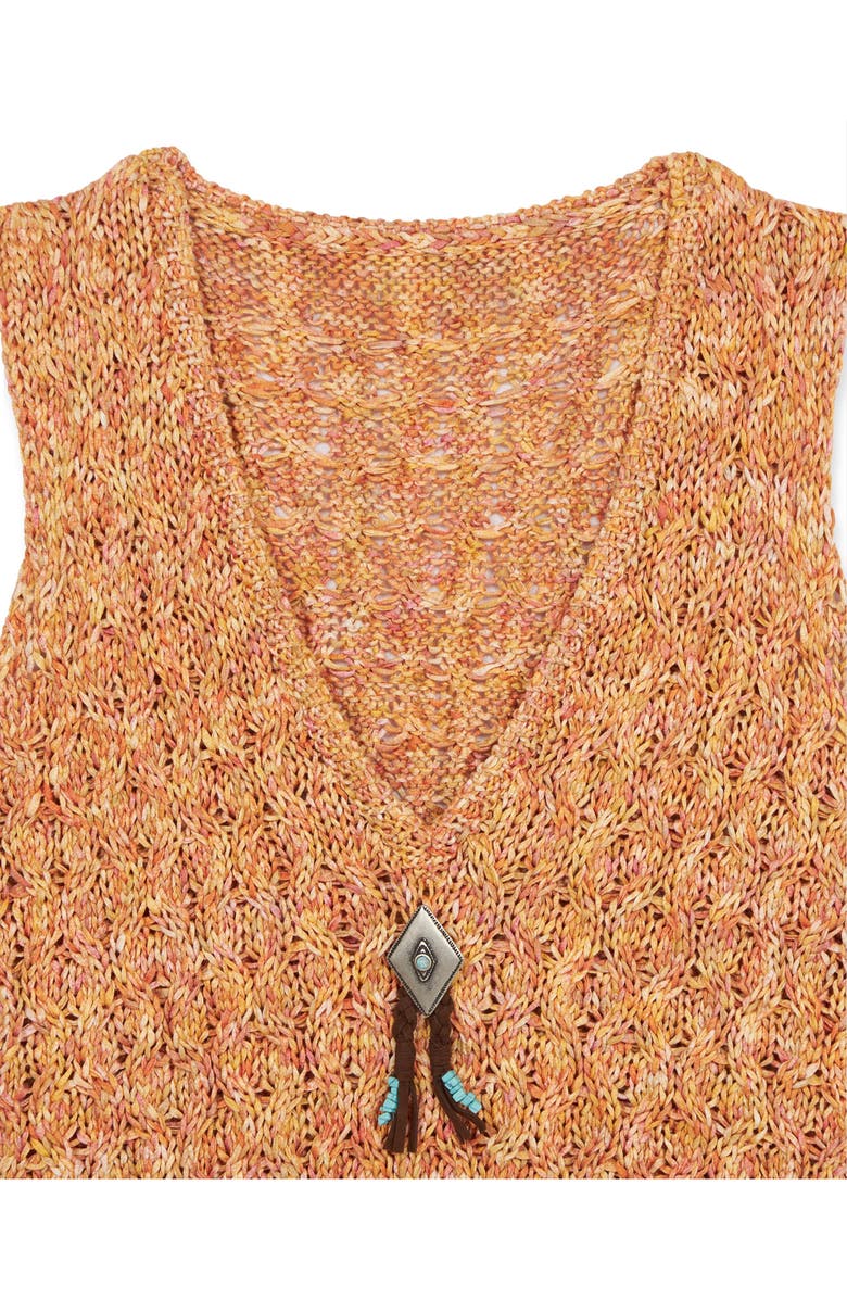 Fortela Lizzy Melange Cotton Knit Vest, Alternate, color, Orange