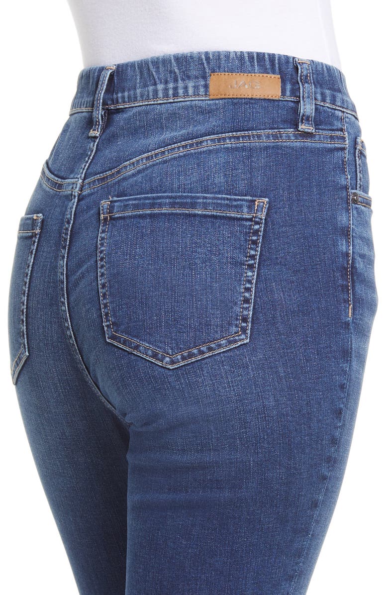 JAG Jeans Valentina Pull-On High Waist Exposed Button Ankle Skinny Jeans, Alternate, color, 