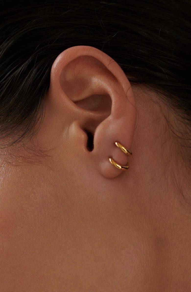 NOOTKA Polished Mini Hoop Gold, Alternate, color, Gold