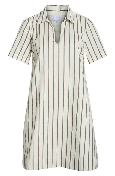 Kamara Stripe Cotton Shirtdress