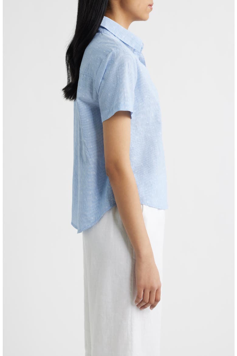 Pinstripe Woven Shirt, Alternate, color, RIVIERA PINSTRIPE