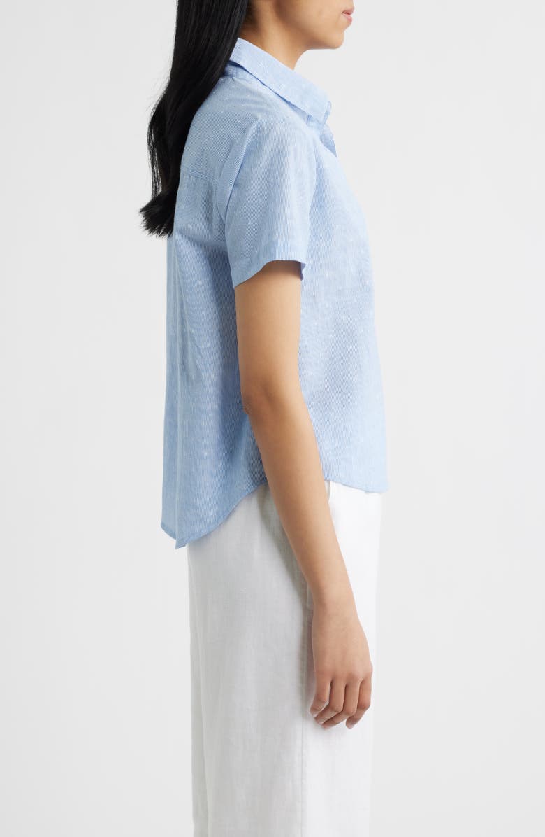 Cloth & Stone Pinstripe Woven Shirt, Alternate, color, Riviera Pinstripe