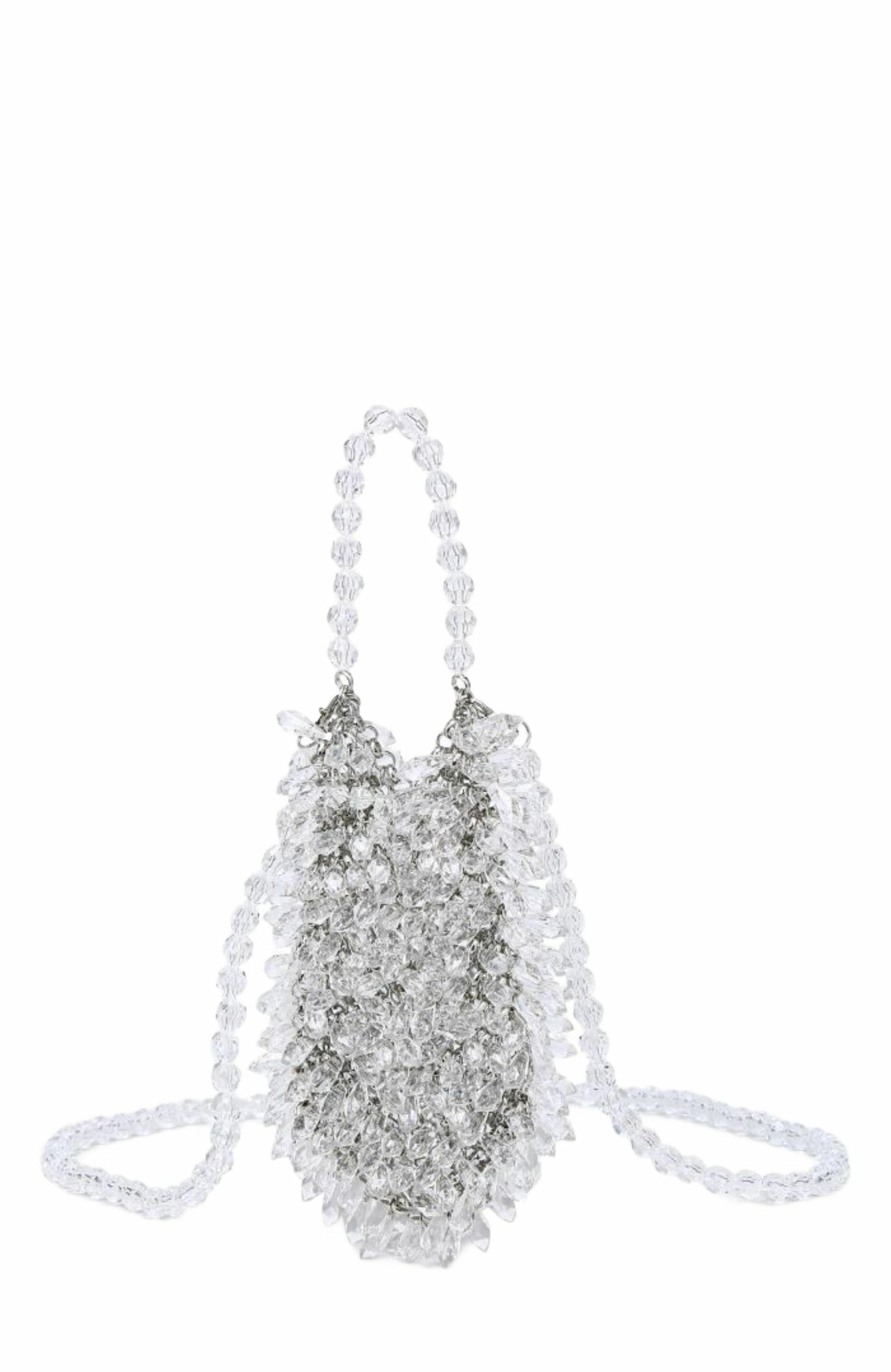 MODA LUXE Mariah Evening Bag, Main, color, Silver