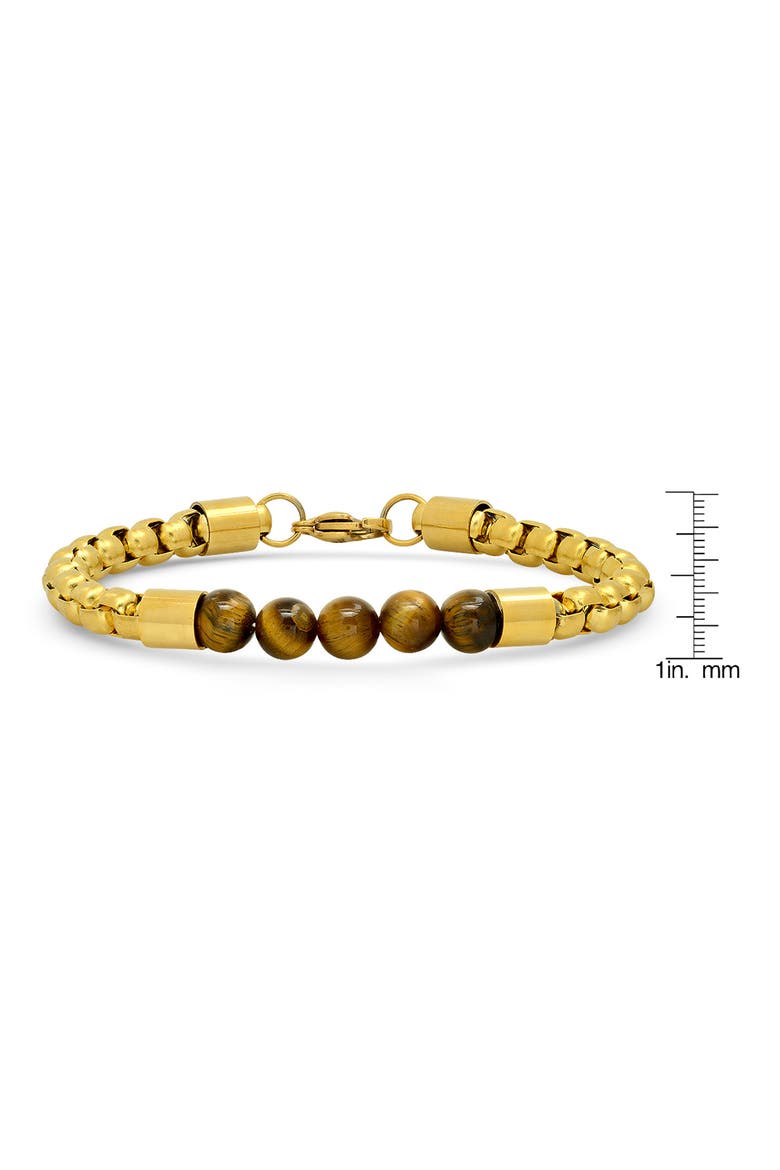 Circle Linked Stone Bracelet, Alternate, color, YELLOW-BROWN