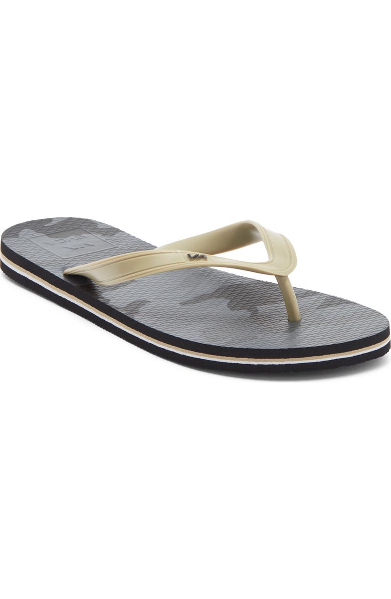 RVCA All the Way Flip Flop, Main, color, Black Camo