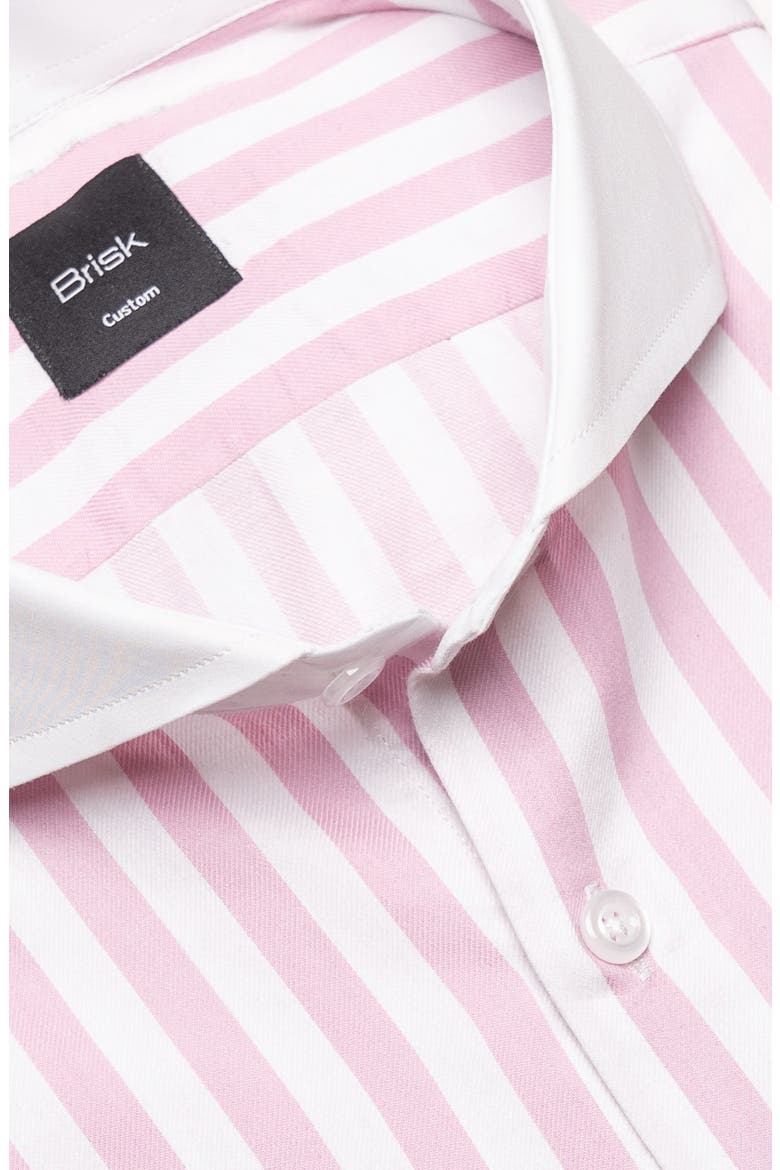Bold Twill Stripes Pima Cotton Shirt, Alternate, color, Pink Bold Twill Stripes