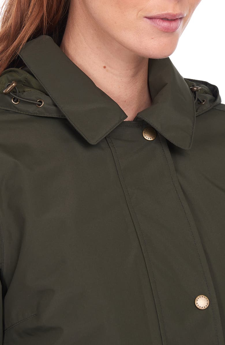 Barbour Pines Waterproof Rain Jacket with Removable Hood, Alternate, color, 