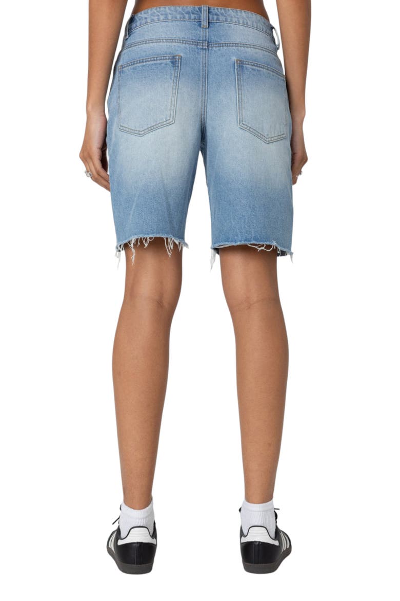 Riptide Ripped Denim Bermuda Shorts, Alternate, color, BLUE-WASHED