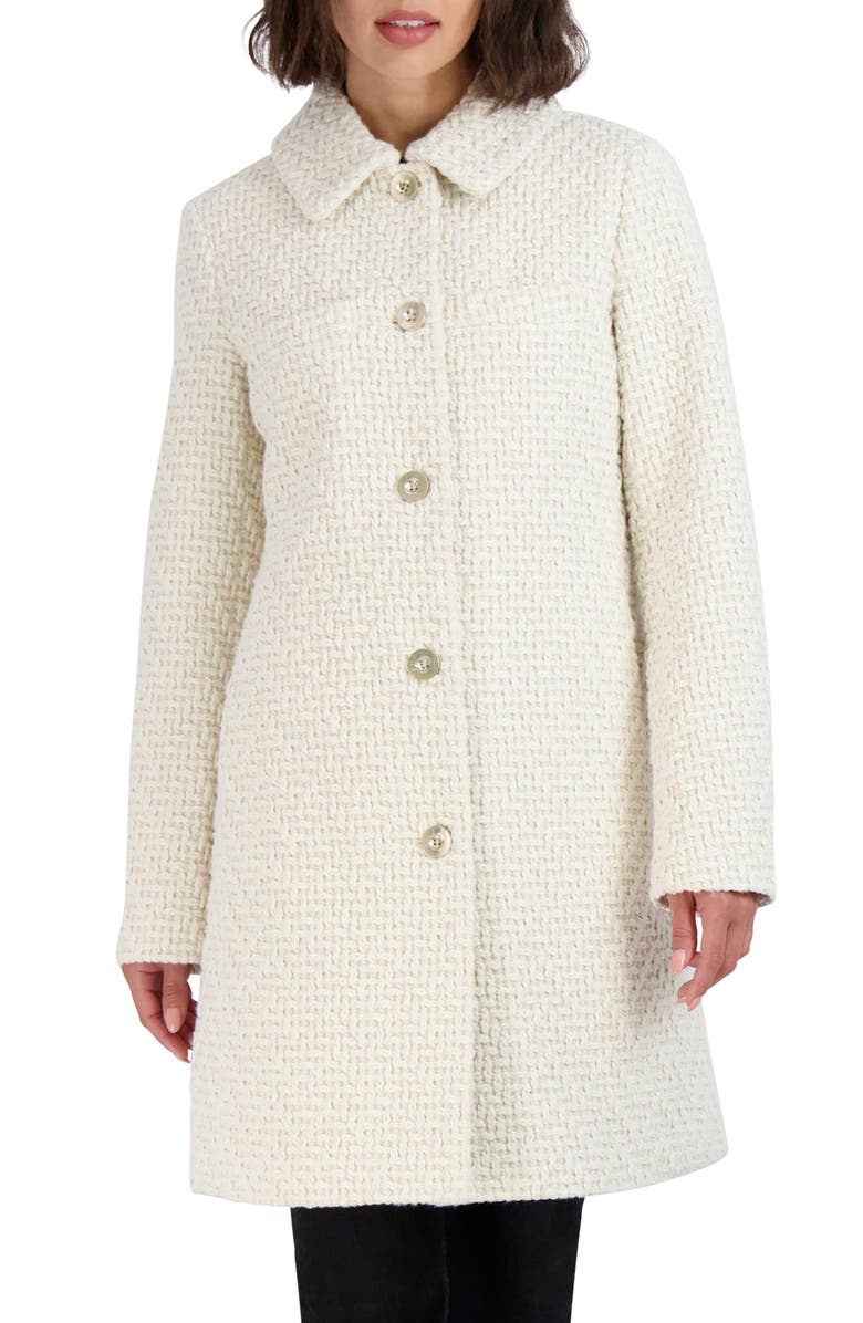 Laundry by Shelli Segal Chunky Knit Coat, Main, color, Cream