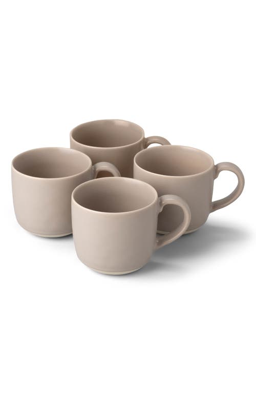 Fable The Mugs Set of 4 Stoneware Mugs in Desert Taupe 