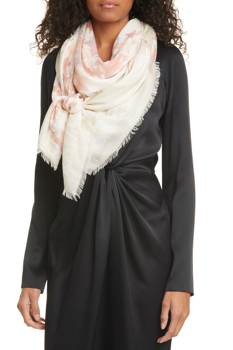 Star & Python Print Shawl, Alternate, color, BALLET PINK