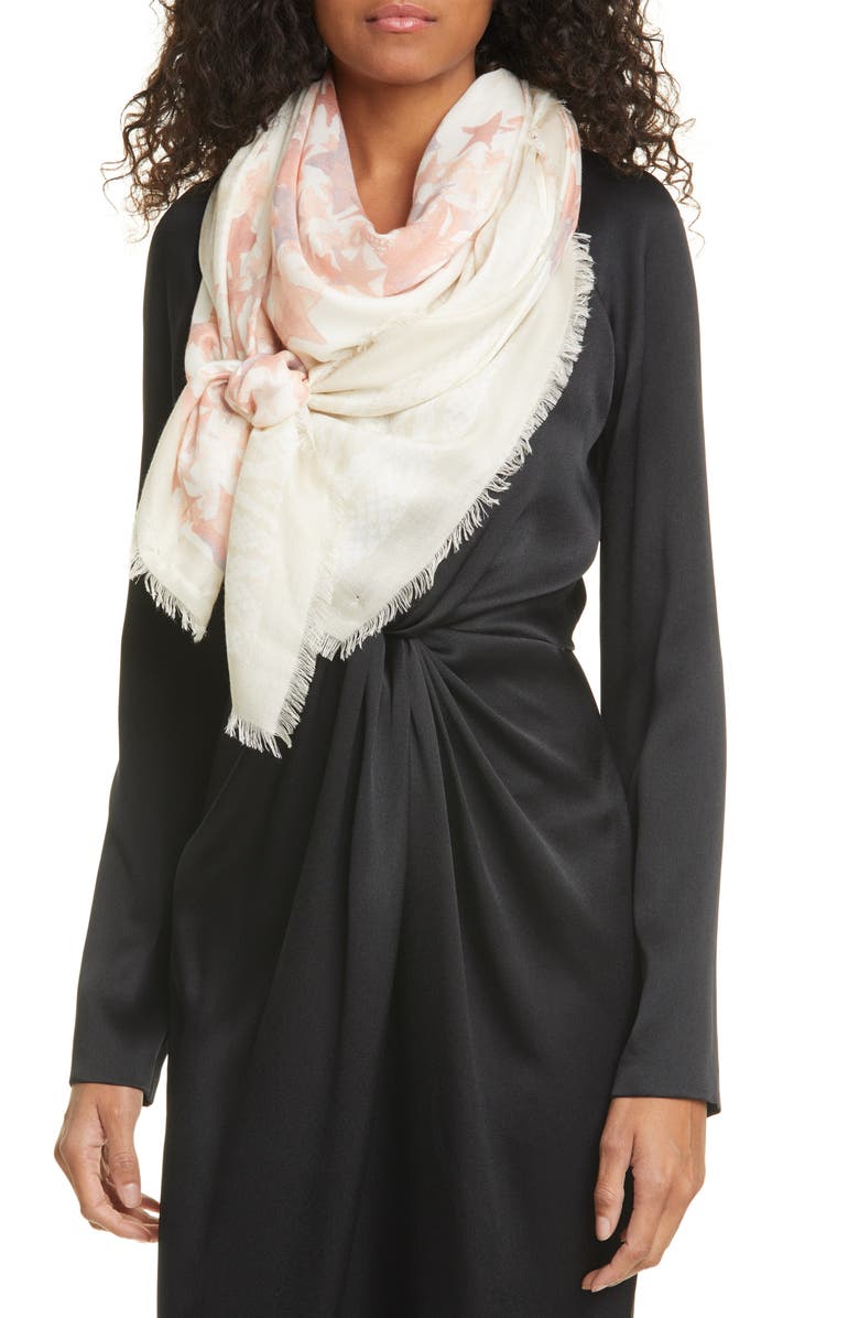 Jimmy Choo Star & Python Print Shawl, Alternate, color, 