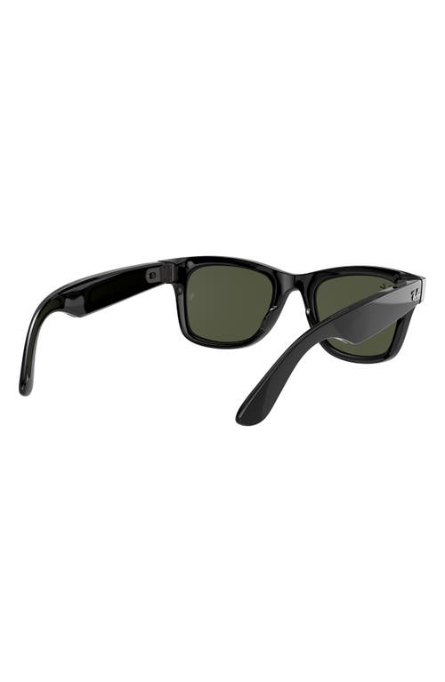Ray Ban Ray-ban Stories Wayfarer 50mm Smart Glasses In Black/dark Green