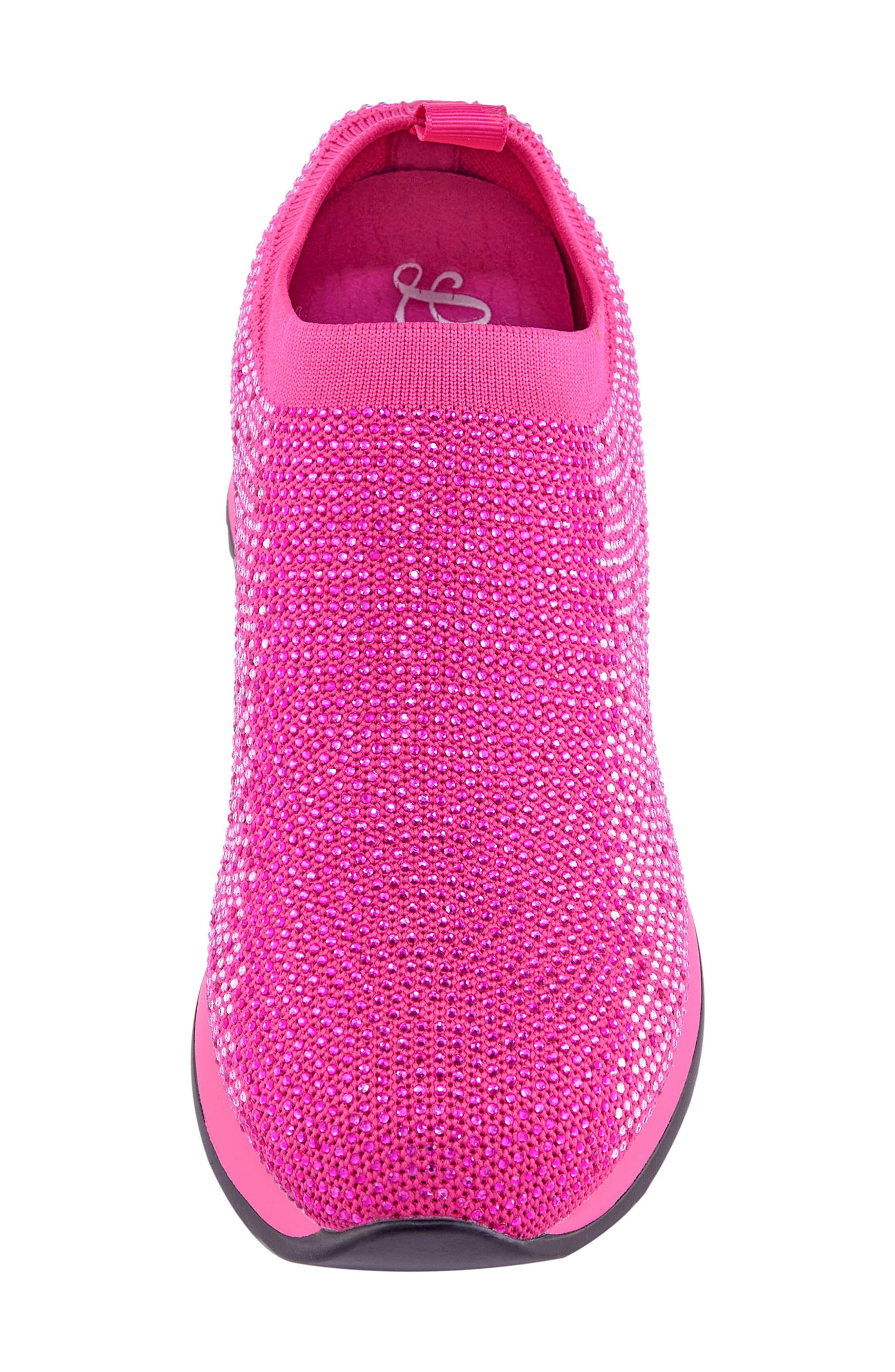 Bella Rhinestone Sneaker, Alternate, color, FUCHSIA MULTI