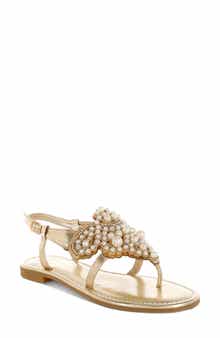 Opazie Faux Pearl Sandal