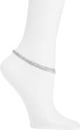 Nordstrom Triple Chain Beaded Anklet