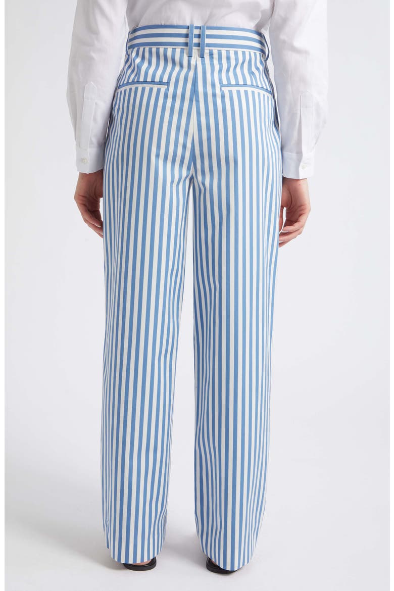 Varick Stripe Cotton Straight Leg Pants, Alternate, color, SKY STRIPE