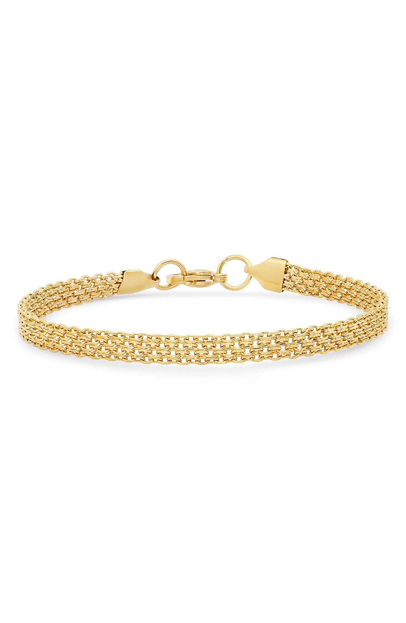 18k Gold Plated Mesh Chain Bracelet