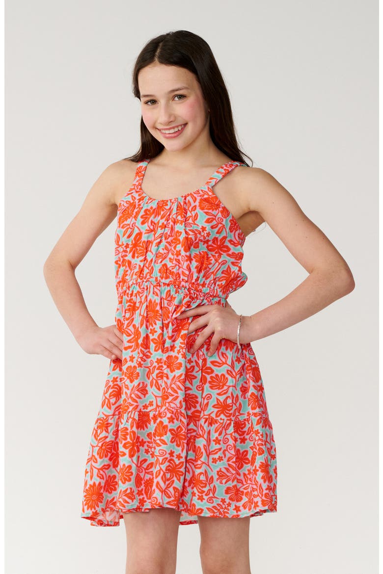 Kids' Sunshine Squad Floral Dress, Alternate, color, MINT HAZE