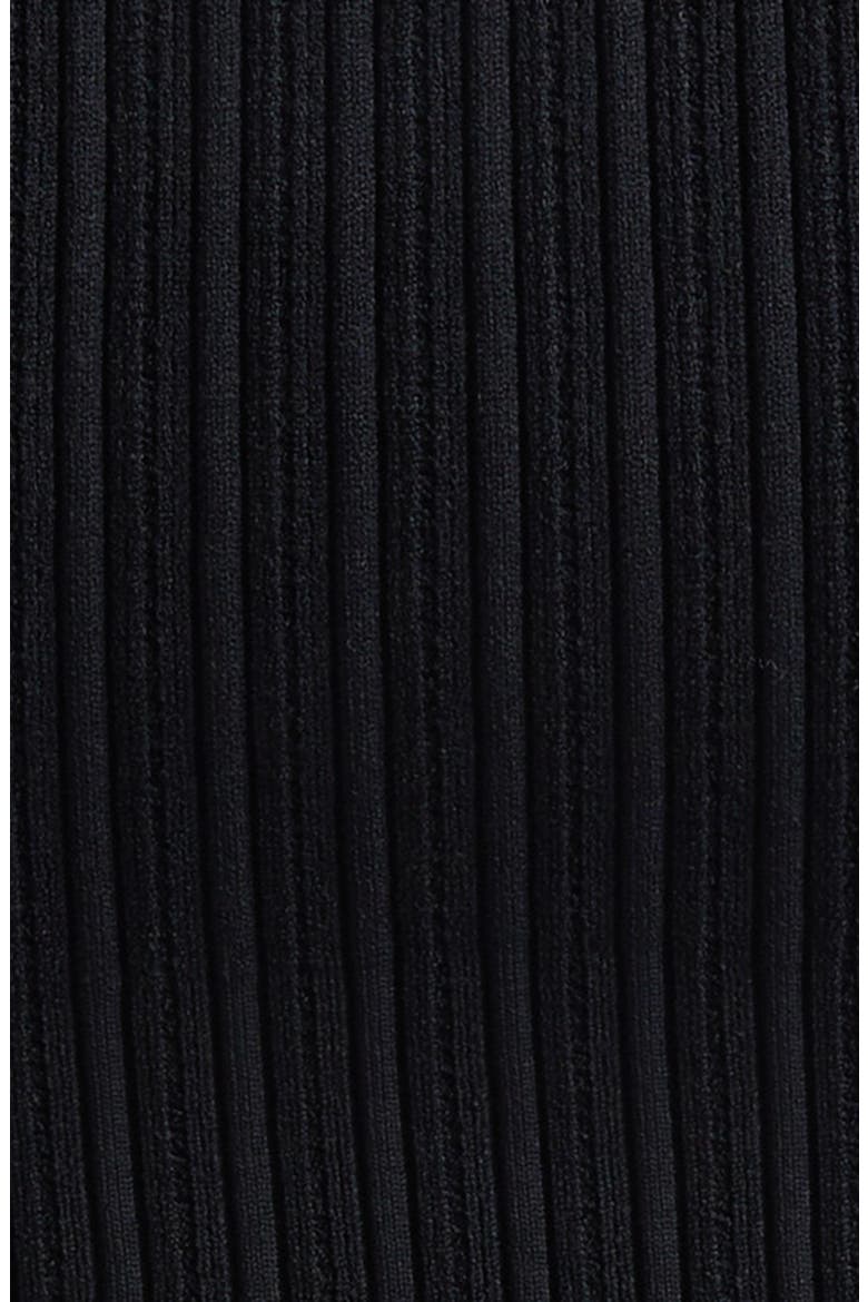 Morgann Cutout Sleeveless Rib Knit Top, Alternate, color, BLACK