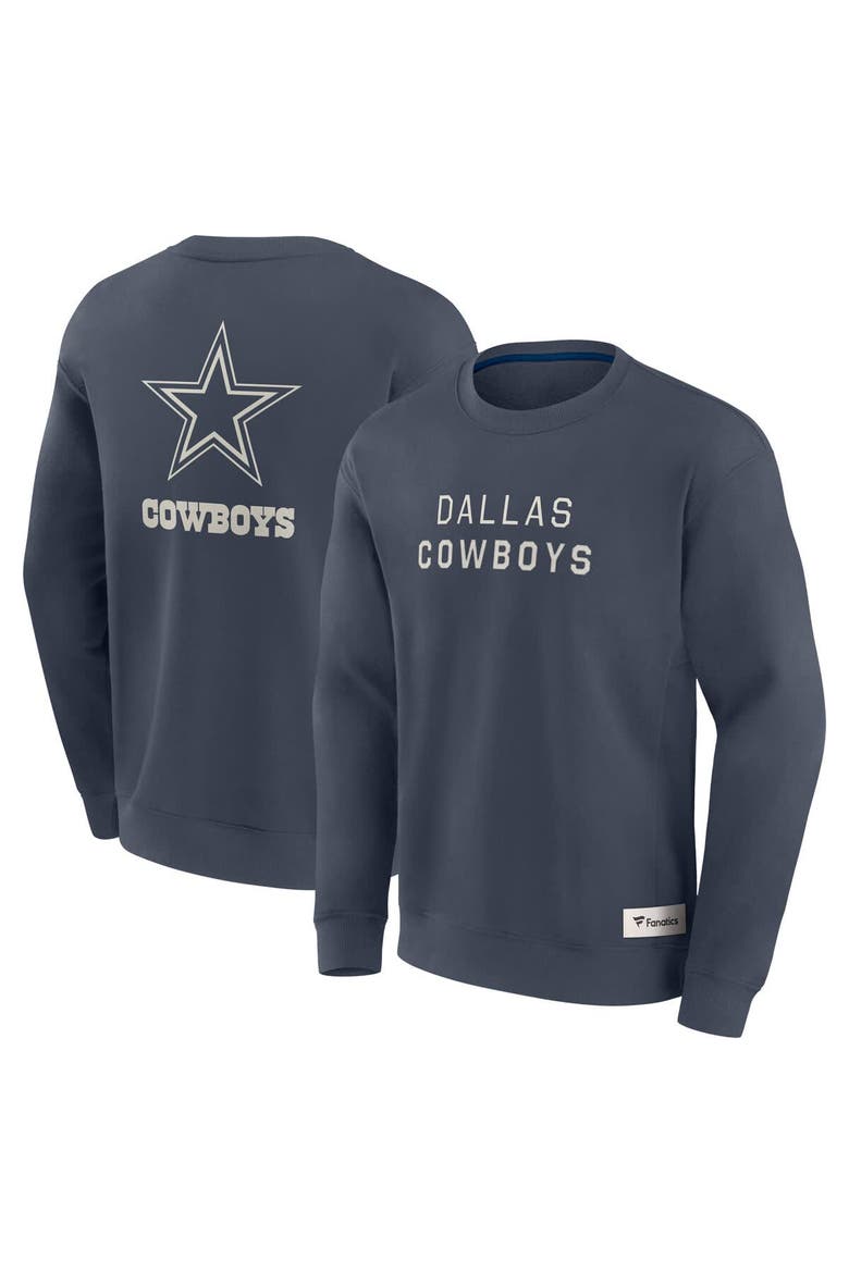 Men's Fanatics Navy Dallas Cowboys Elements Future Ground Lettering Pullover Sweatshirt, Main, color, Navy
