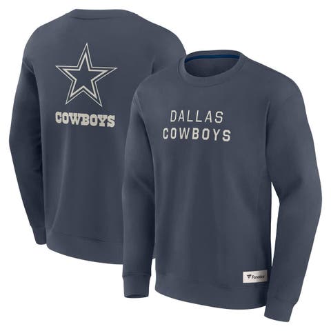 Men's Fanatics Navy Dallas Cowboys Elements Future Ground Lettering Pullover Sweatshirt