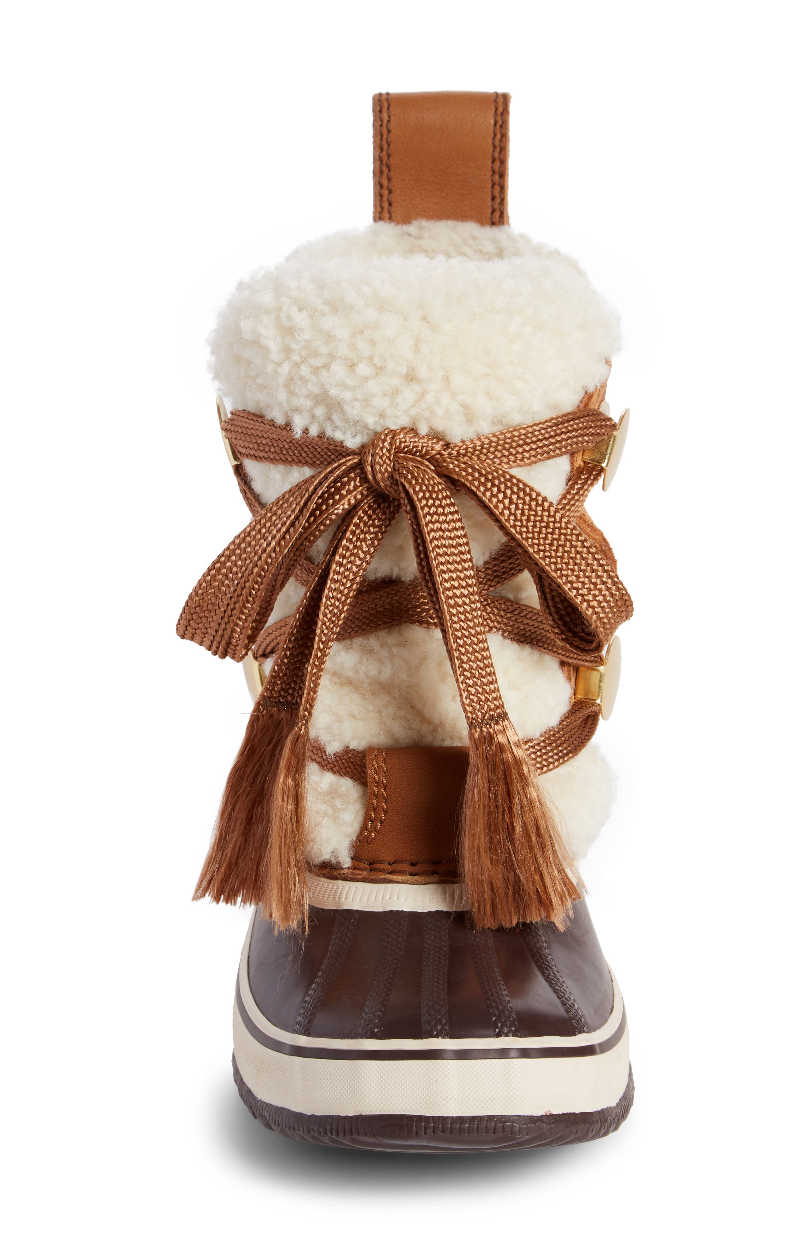 Chloé SOREL x Chloé Genuine Shearling Trim Waterproof Boot, Alternate, color, 