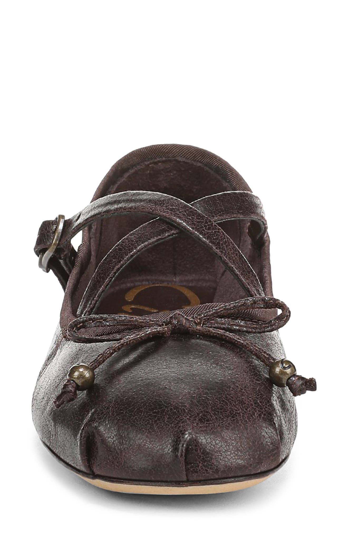 Circus NY by Sam Edelman Zuri Strappy Ballet Flat, Alternate, color, Dark Chocolate