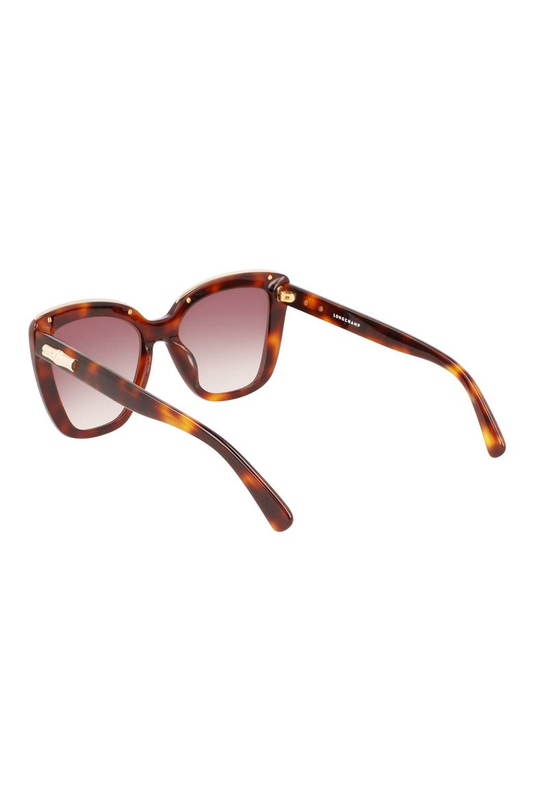 Roseau 53mm Gradient Rectangle Sunglasses, Alternate, color, HAVANA