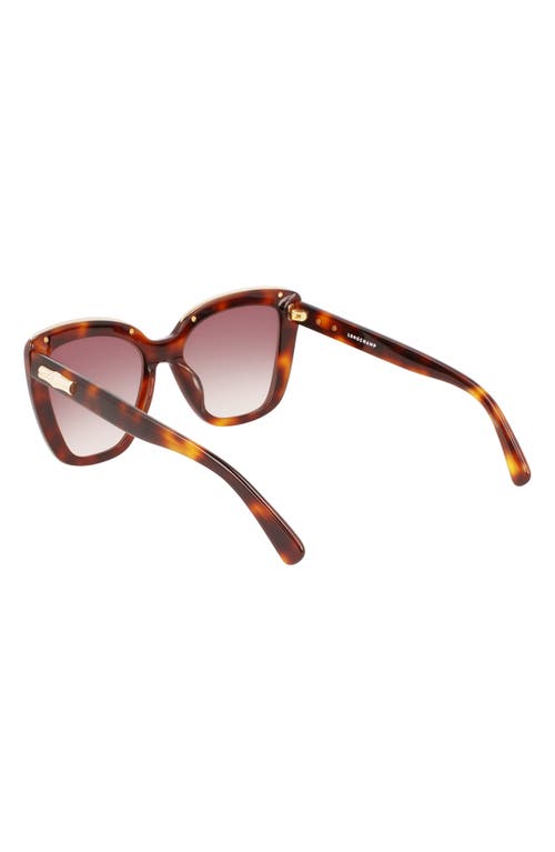 Longchamp Roseau 53mm Gradient Rectangle Sunglasses