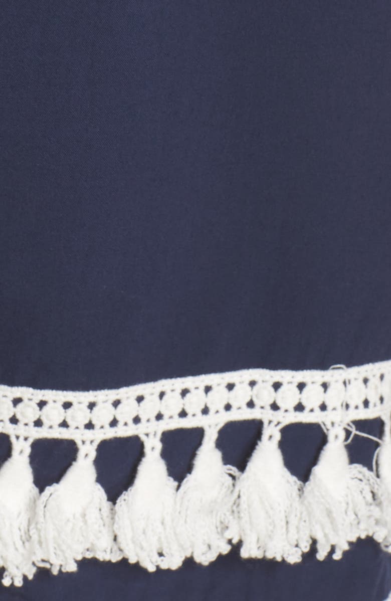 Surf Gypsy Tassled Cold Shoulder Cover-Up Tunic, Alternate, color, 