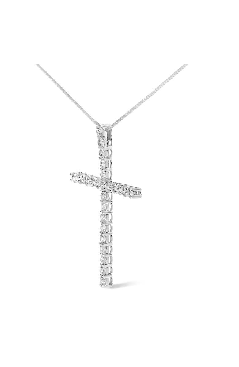 Haus of Brilliance 14K White Gold 2.0 Cttw Lab Grown Diamond Cross Inch Pendant Necklace, Alternate, color, White
