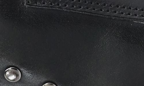 David Tate Maestro Waterproof Stud Bootie In Black Calf/croc