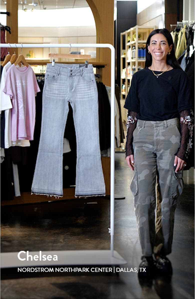 Kids' Double Waistband Flare Jeans, sales video thumbnail