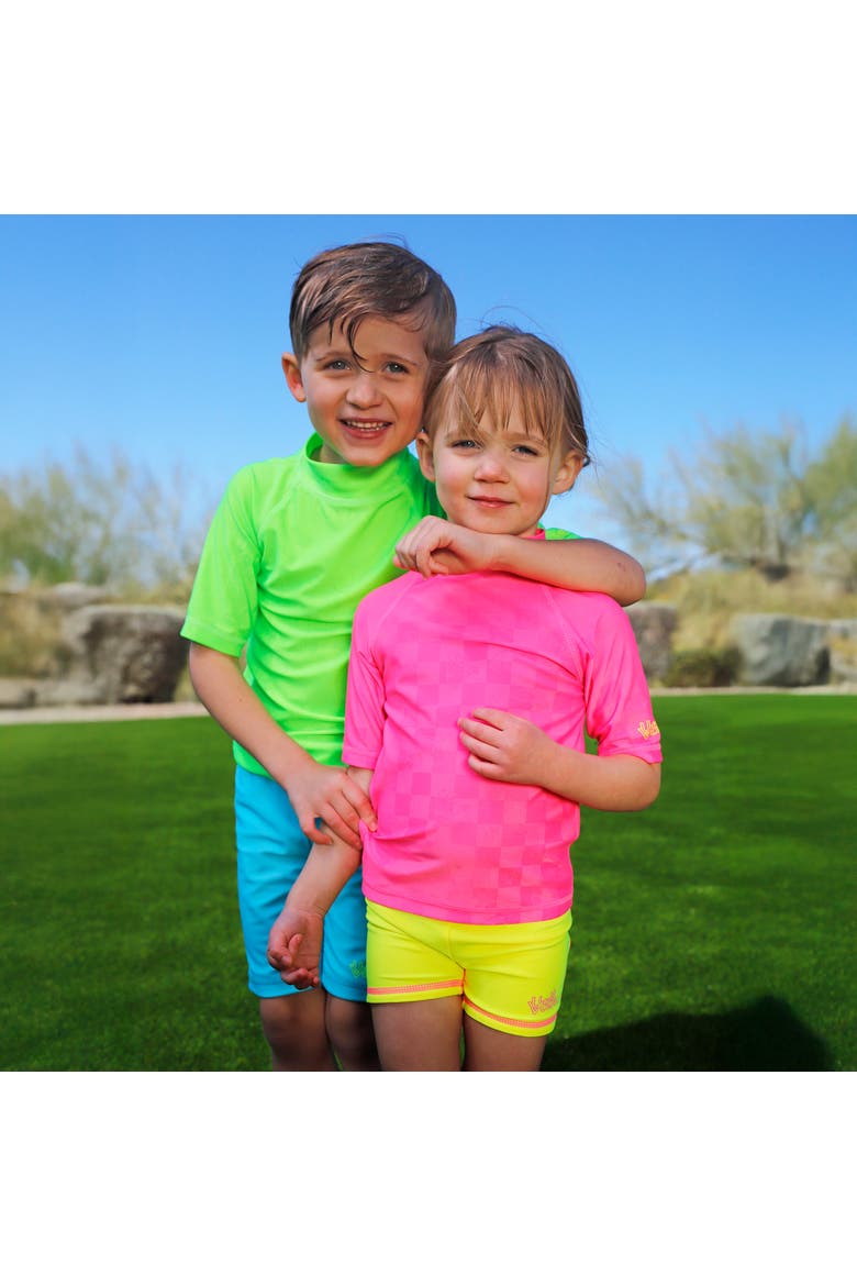 Reversible Active Swim Shorts, Alternate, color, Neon Sorbet/Neon Yellow